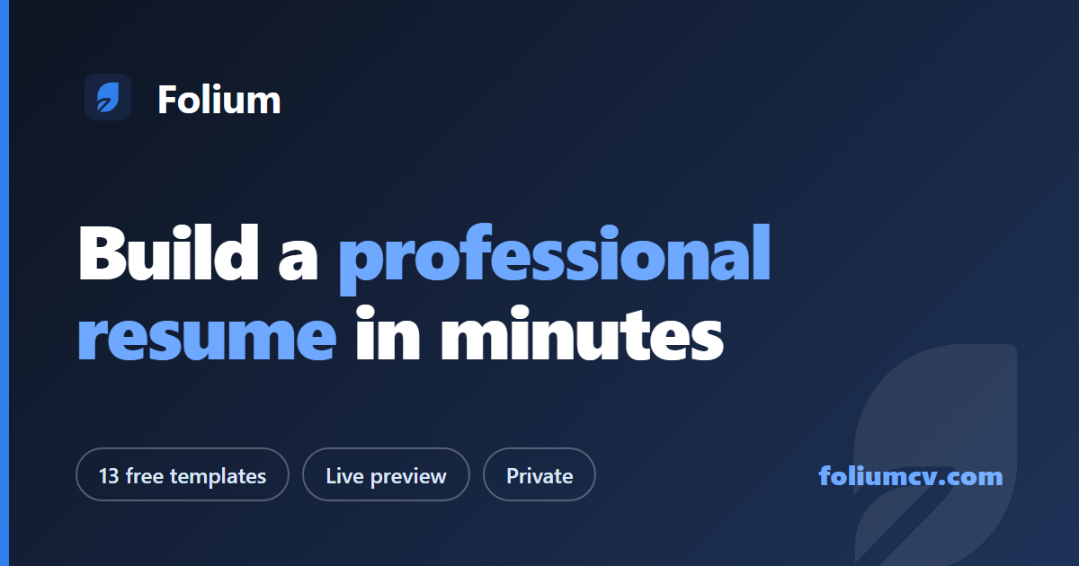I built the cv builder I always wanted to use ⭐ logo