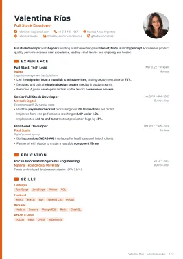 Compass CV şablonu