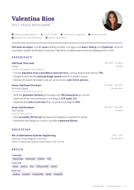 Editorial CV şablonu