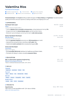 Plantilla de CV Modern