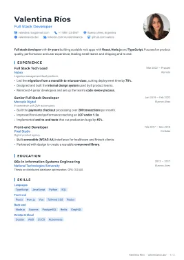 Modern CV şablonu