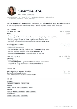 Swiss CV şablonu